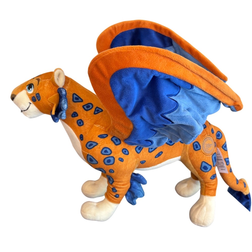 Disney Store Elena of Avalor Skylar Jaquin Plush Orange Blue Winged Jaguar 14in